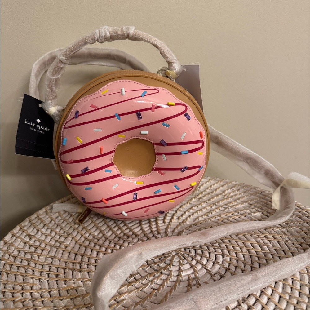 kate spade Pink Donut-Shaped Crossbody Bag with Sprinkle Accents